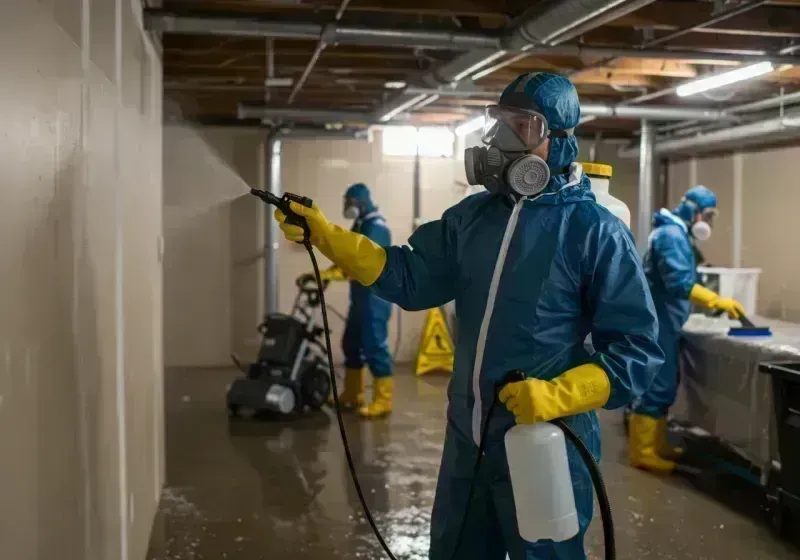 Basement Sanitization and Antimicrobial Treatment process in Toledo, IL